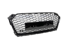 RS5 Style Badgeless Gloss Black Honeycomb Front Grille For Audi A5 S5 B9 2017–2019