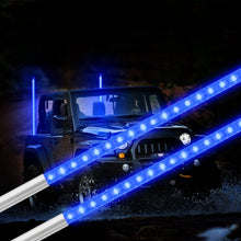 Pair 3FT Blue LED Whip Light for UTV ATV Accessories RZR Can-Am Polaris Antenna