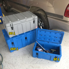 50L Poly Tool Box Storage Grey Case Heavy Duty Waterproof Cargo Box