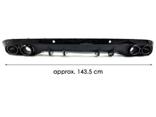 C43 Style Rear Diffuser + Round Tips for Mercedes W205 C200 C250 C300 Sedan 2015-2021 Non-AMG