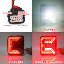 Clear LED Tail Lights Reverse/Turn Signal/Running/Brake for Jeep Wrangler JL 2018-2024