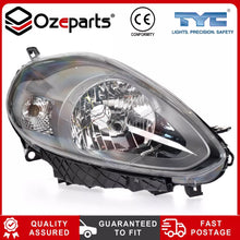 Pair / Set LH+RH Head Light Front Lamp (Iron Grey) For Fiat Punto 2010~2015