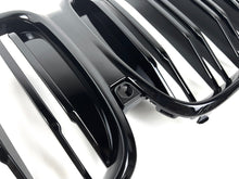 For 2024 2025+ BMW X5 G05 LCI Gloss Black M-Style Front Kidney Grille Dual Slats