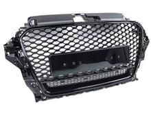 RS3 Style Black Badgeless Front Grille For Audi A3 S3 8V 2014–2016