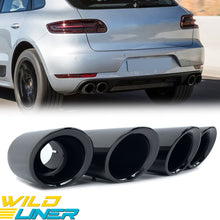 Black/Chrome Exhaust Tips for 2014-2018 Porsche Macan Base 2.0L et87