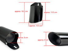 For 2017-2022 Porsche Panamera 4S Black Sport Exhaust Tips Tailpipe et165