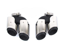 3-Layer Exhaust Tips Tail Pipes For Porsche Macan Base 2.0L 2019-2023 Brushed/Silver/Black