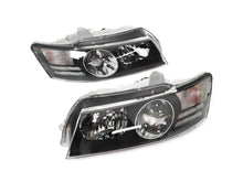 L+R Black Headlights + Eyelids Trims For Holden Commodore VY 2002-2004