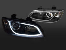 Pair LH+RH Projector LED DRL Headlight Black For Holden Commodore VE S1 2006-2010