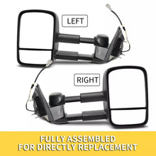 2x L+R Extendable Towing Mirrors For Mazda BT-50 UP UR 2012-2019 Black