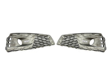Pair Front Bumper Fog Light Grille Covers For Audi A4 S4 B9 2020-2024