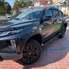 6pcs Matte Black Fender Flares Guard Trim Protector For Mitsubishi Triton MR 2019-2023 Dual Cab