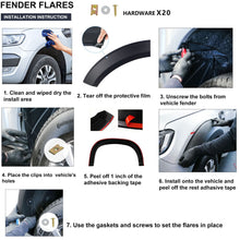 6pcs Fender Flares Wheel Arch Guard w/o Sensor Cutout Widen 35mm For Ford Ranger Next Gen PY Sport 2022-2025
