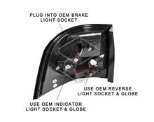 Black LED Tail Lights Rear Lamps For Holden Commodore VE S1 S2 2006-2013 Omega SV6 SS SSV - Ute Only