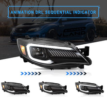 Projector LED Headlights w/Startup For Subaru Impreza 2008-11 WRX 2012-14
