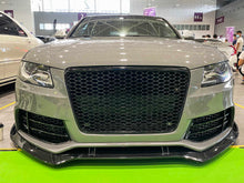 Gloss Black RS4 Style Front Bumper Hex Mesh Grille For Audi A4 S4 B8 2009–2012