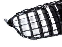 Gloss Black GT Front Grille For Mercedes-Benz W205/C205 Sedan & Coupe 2015–2018 (No Camera)