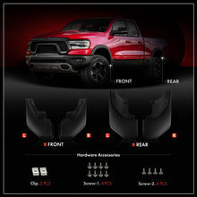 4pcs Splash Guards Mud Flaps for Toyota Land Cruiser Prado FJ250 2024+ SUV Black