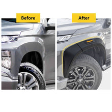 6pcs Matte Black Fender Flares Guard Trim Protector For Mitsubishi Triton MR 2019-2023 Dual Cab