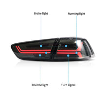 Smoked Black LED Tail Lights For 2008-2017 Mitsubishi Lancer CJ CF EVO X Sedan Rear Lamps