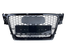 RS4 Style Gloss Black Honeycomb Front Grille For Audi A4 S4 B8 2009–2012