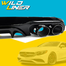 Black Rear Diffuser Exhaust Tips fit for Mercedes E-Class C238 E300 E450 Coupe AMG 2018-2023 di222