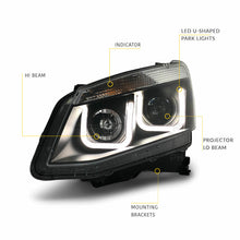 Black LED Headlights Projector fits Isuzu D-MAX DMAX 2012-2016