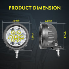 2X 3.5" Round LED Driving Spot Lights Headlights Fog Work Pods Truck ATV UTV 4WD