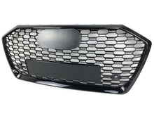 For 2019-2024 Audi A6 S6 C8 Gloss Black Front Bumper Mesh Grille Honeycomb Grill RS6 Style