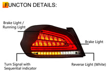Left+Right Clear Lens LED Tail Lights Rear Lamp For 2014-2021 Subaru WRX & Subaru WRX STI