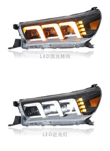 LED Headlights Sequential Animation DRL Assembly for Toyota Hilux Revo 2016-2018
