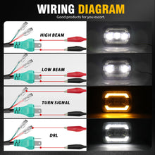 Pair 7x6'' 5x7'' LED Headlights Hi/Lo Halo Turn DRL for Toyota Hilux 1983-2004