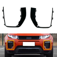 Pair Gloss Black Fog Light Vent Eyelid Cover Trim for 2016–2019 Range Rover Evoque L538 LR079375 LR079387