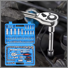 108Pcs Socket Ratchet Wrench Set Spanner External Torx Screwdriver Bit 1/2" 1/4"