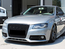 Badgeless RS4 Style Gloss Black Honeycomb Front Grille For Audi A4 S4 B8 2009–2012