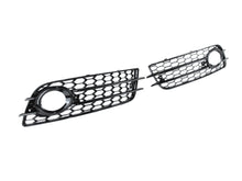 Pair Front Bumper Fog Light Grille Covers For Audi A4 S-Line / S4 2009-2012