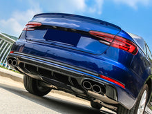 Glossy Black Rear Diffuser Exhaust tips For Audi A4 B9 Sedan Non-Sline 2017 2018 2019 di153