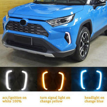 3 Colors DRL For 2019-2024 Toyota RAV4 Front LED Fog Lamp Daytime Running Lights