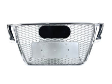 RS5 Style Chrome Honeycomb Front Grille For Audi A5 S5 B8 2008–2012