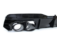 Gloss Black Rear Diffuser w/ Light + Exhaust Tips for Audi A7 C8 S-line S7 2019-2023