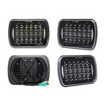 Pair 5x7'' 7x6'' 72W LED Headlight Square + White DRL High Low Beam for Jeep Wrangler YJ XJ Toyota GMC Trucks