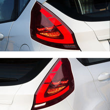 Pair LED Red Tail Lights Assembly for Ford Fiesta Hatchback 2014-2019 Rear Lamps