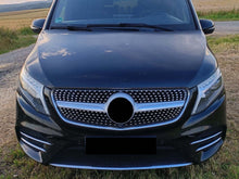 Chrome Diamond Front Bumper Grille For Mercedes V-Class W447 Pre-Facelift 2014–2019
