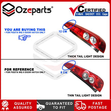 Pair LH+RH Tail Light Rear Lamp For Ford Fiesta WQ 2005-2008 3-Door Hatch oNLY