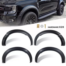 6pcs Fender Flares Wheel Arch Guard w/o Sensor Cutout For Ford Ranger Next Gen 2022-2025 XL XLT XLS