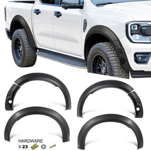 6pcs Matt Black Fender Flares Guard w/ Sensors Cutout for Ford Ranger PY NEW-GEN Wildtrak 2022-2025