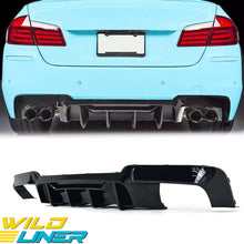 Fit For 2012-2016 BMW 5 Series F10 MT Style Gloss Black Rear Bumper Diffuser Lip
