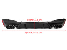 Glossy Black M5 Style Rear Bumper Diffuser w/ Exhaust For 2017-2023 BMW G30 540i
