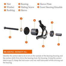 21pc Front Rear Wheel Hub Drive Bearing Removal Puller Tool Kit