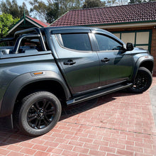 6pcs Matte Black Fender Flares Guard Trim Protector For Mitsubishi Triton MR 2019-2023 Dual Cab
